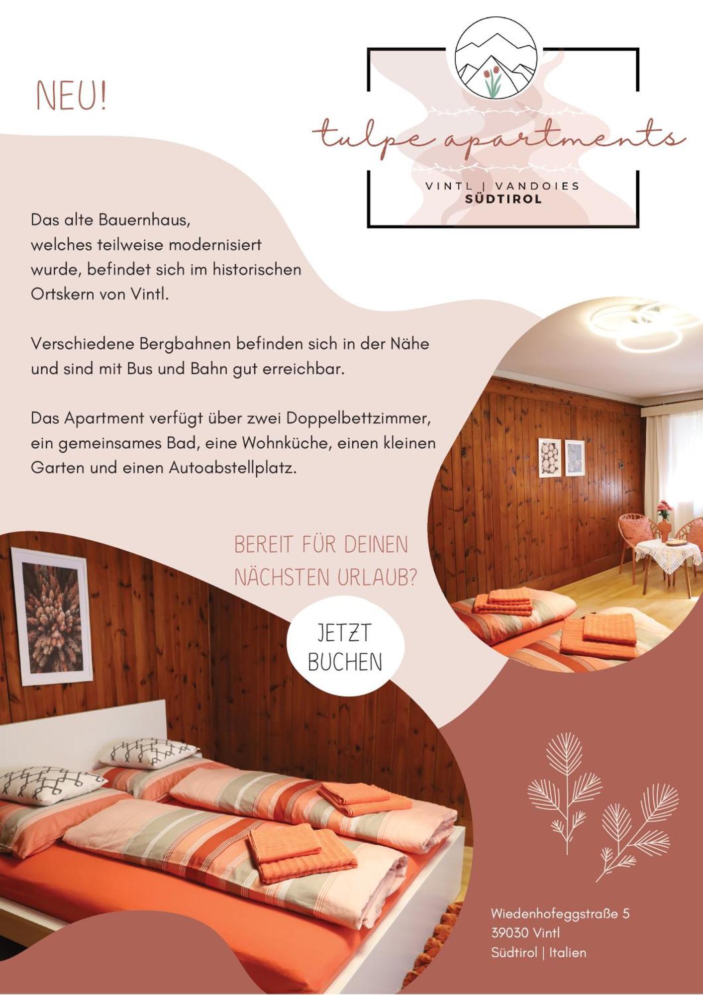 Tulpe Apartments Vandoies di Sotto  Luaran gambar